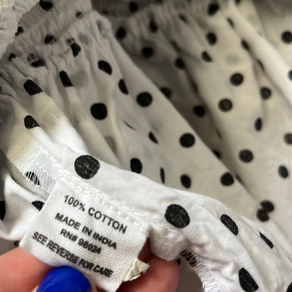 Black and White Polka Dot Tank Top - Picture 4 of 5